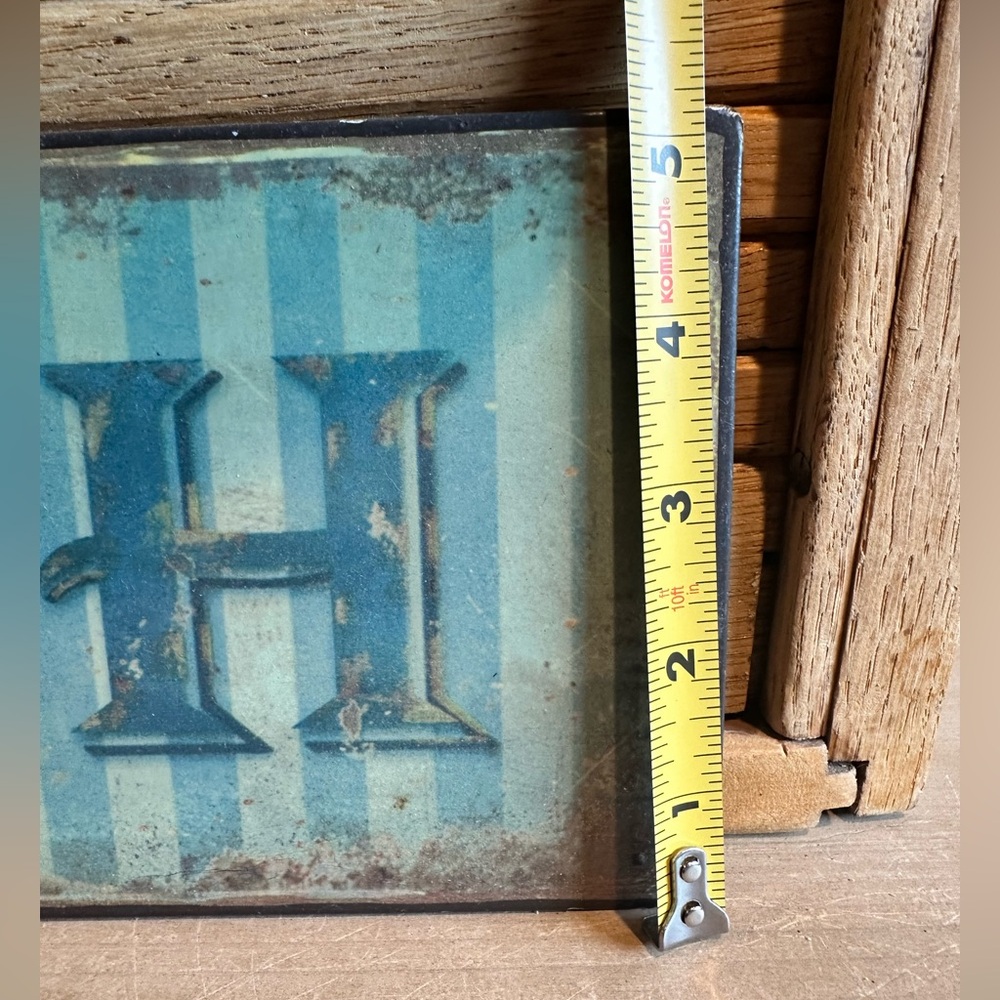 Rustic Blue Striped Bath Sign - Picture 5 of 5